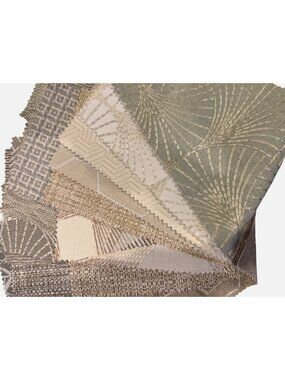 Assorted Fabric Sample Pieces Mixed Textures Neutral Art Crafts Mixed Media